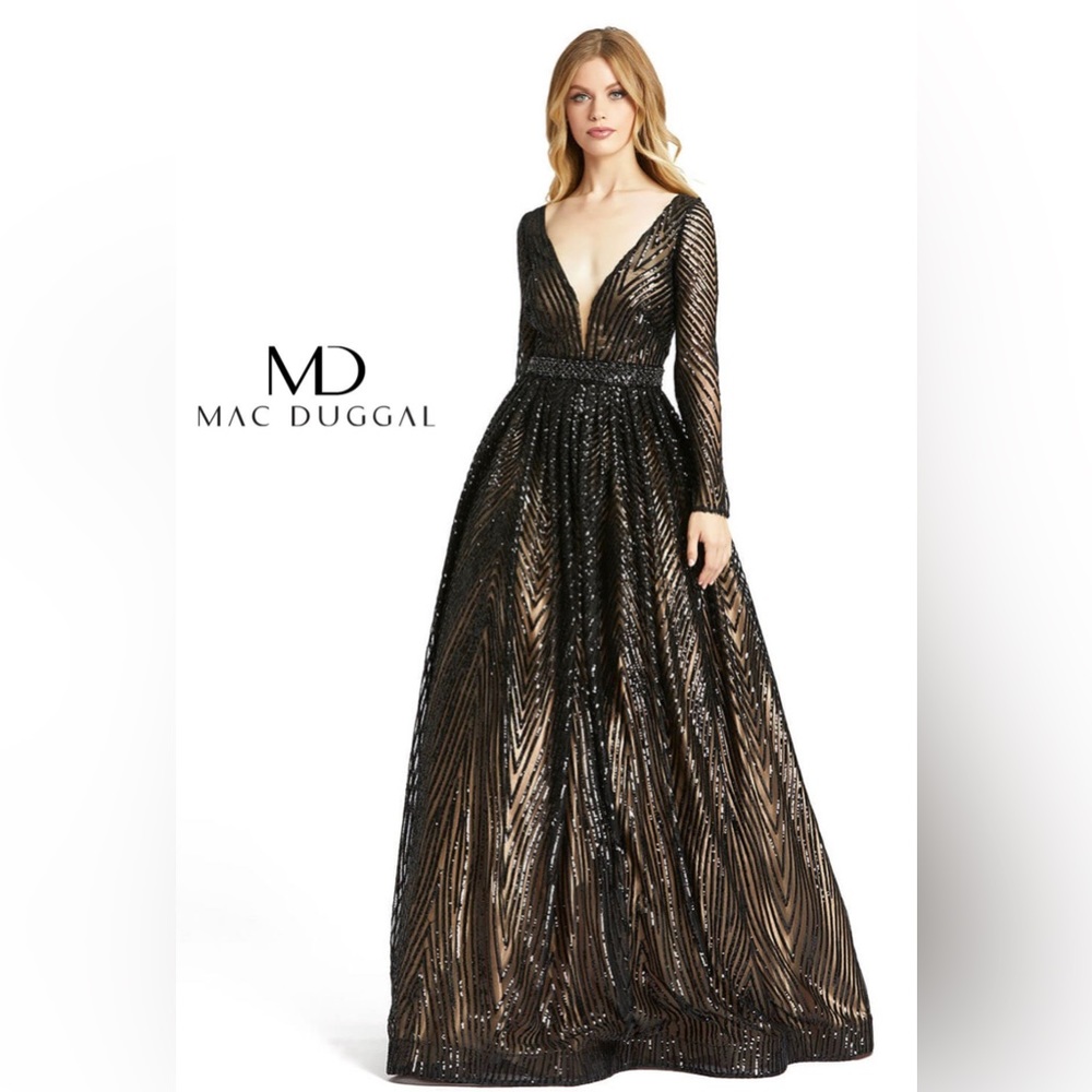 Mac Duggal 67103D black evening gown
